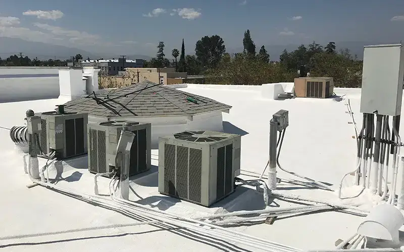 Polyurethane Foam Insulation Rooftop Project Perris, CA