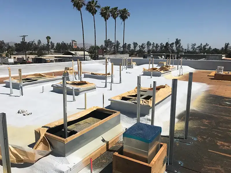 Commercial Building Polyurethane Roof Coating Fontana